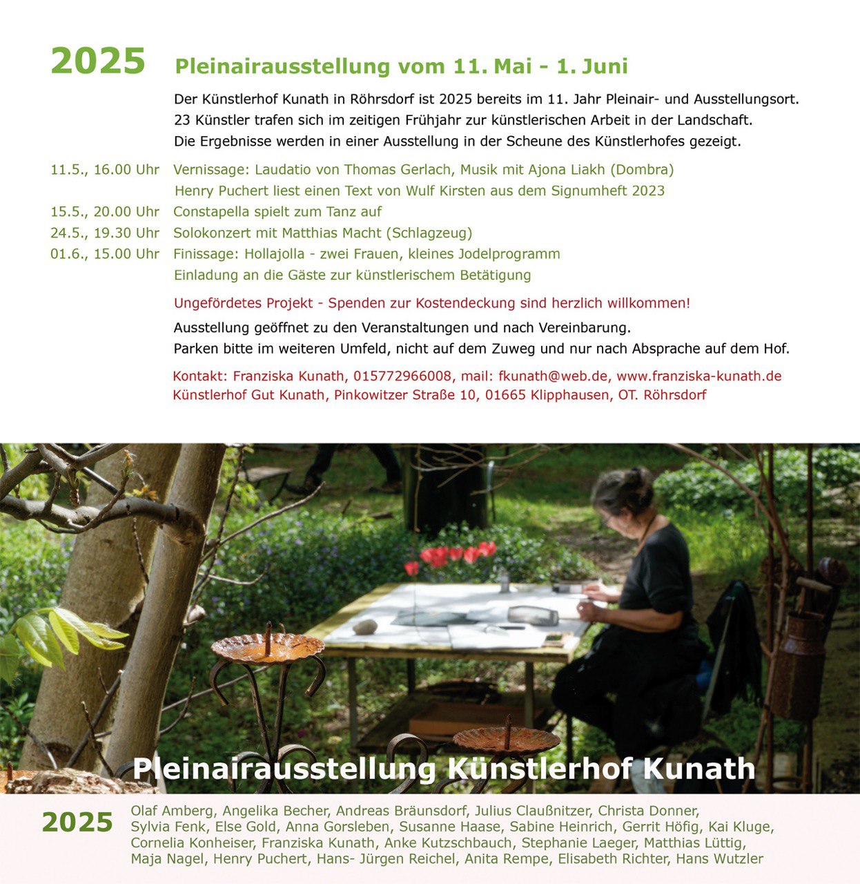 Kunsthof Kunath 2025 - Peinairausstellung